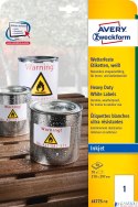 Etykiety Heavy Duty J4775-10 210 x 297 10 ark Avery Zweckform, białe, poliestrowe
