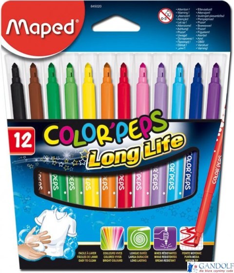 Flamastry 12kolorów COLORPEPS 845020 MAPED Flamastry 12kolorów COLORPEPS 845020 MAPED