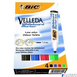 Marker suchościeralny BIC Velleda Ecolutions 1701 mix AST 4szt, 904941