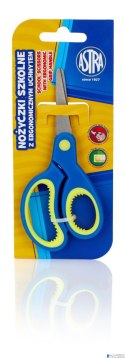 Nożyczki szkolne z ergonomicznym uchwytem i podziałką Astra - blister, 407118005