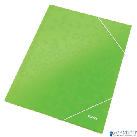 Teczka kartonowa z gumką LEITZ jasno zielona WOW 39820054