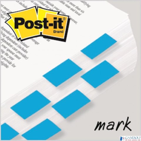 Zakładki indeksujące POST-IT (680-23), PP, 25,4x43,2mm, 50 kart., jaskrawoniebieskie Zakładki indeksujące POST-IT (680-23), PP, 25,4x43,2mm, 50 kart., jaskrawoniebieskie