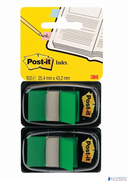 Zakładki indeksujące POST-IT_ (680-G2EU), PP, 25,4x43,2mm, 2x50 kart., zielone Zakładki indeksujące POST-IT_ (680-G2EU), PP, 25,4x43,2mm, 2x50 kart., zielone