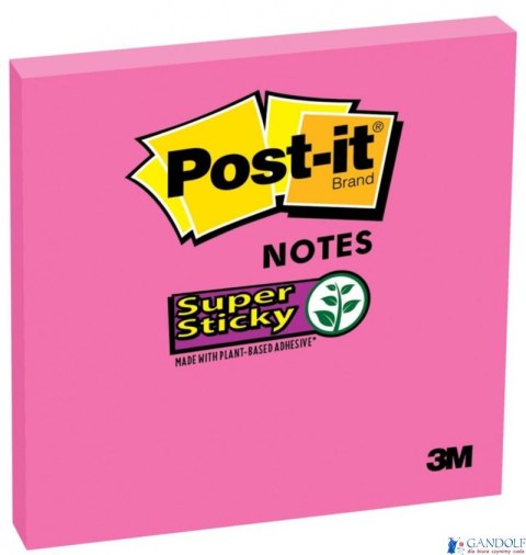 Bloczek samoprzylepny POST-IT_ Super sticky, (654-6SS-PNK), 76x76mm, 1x90 kart., fuksja Bloczek samoprzylepny POST-IT_ Super sticky, (654-6SS-PNK), 76x76mm, 1x90 kart., fuksja