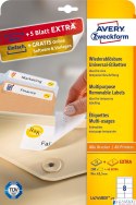 Etykiety uniwersalne L4745REV-25 96x63,5 30 ark. Usuwalne, białe, Avery Zweckform