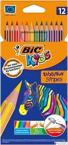 Kredki EVOLUTION STRIPES (12) 9505222 BIC