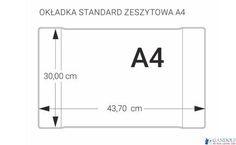 Okładka standard zeszytowa A4 - 300 (25) z kod. na szt. OZK-02 BIURFOL