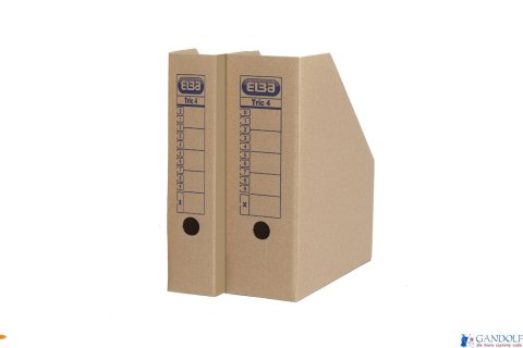 Pojemnik na czasopisma 7,5cm, ELBA TRIC 4, brązowy 100552611 Pojemnik na czasopisma 7,5cm, ELBA TRIC 4, brązowy 100552611
