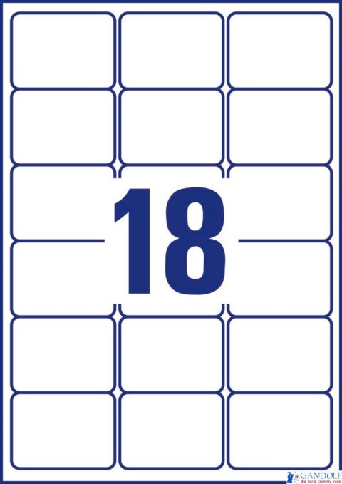 Etykiety uniwersalne L6025REV-25 63,5x46,6 30ark Usuwalne, Avery Zweckform