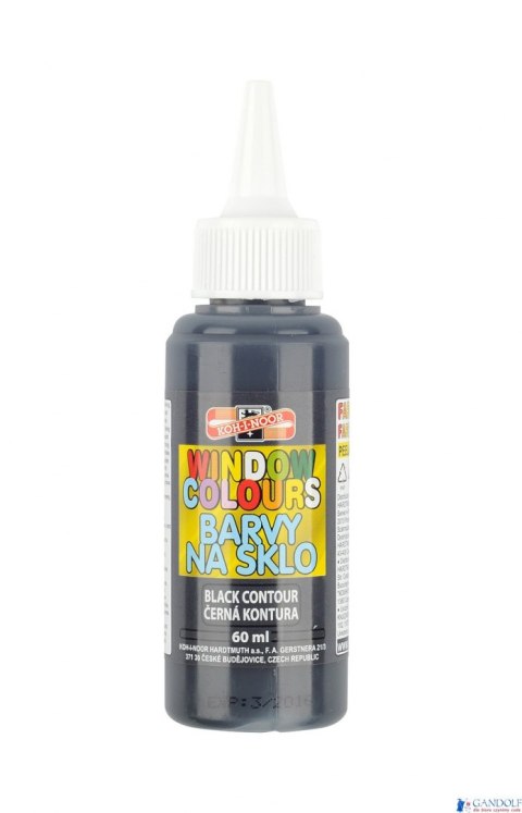 Farba witrażowa kontur.czarna 60ml 9742016