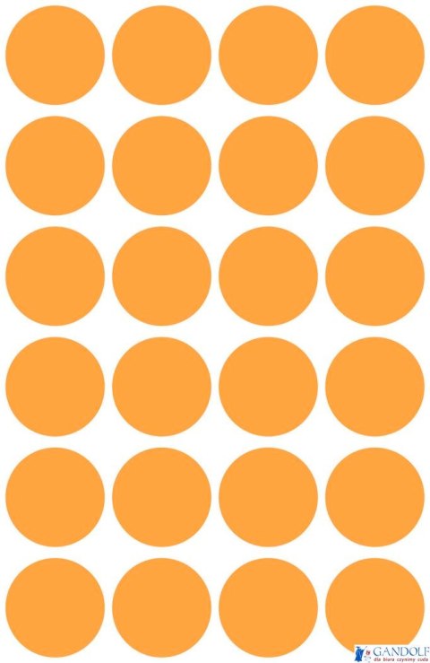 Kółka do zaznaczania pomarańczowe neon 3173 Q18 4 ark., Avery Zweckform (X)