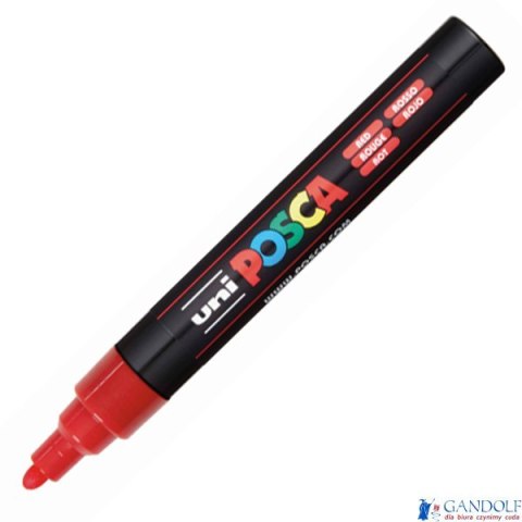 Marker z tuszem pigmentowym PC-5M czerwony POSCA UNPC5M/DCE