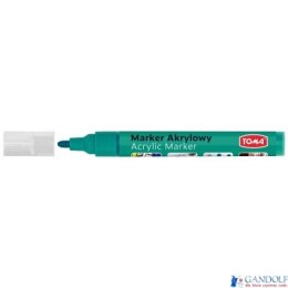 Marker akrylowy, fibrowa końcówka okrągła 2-5mm, zielony TO-402 Toma