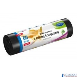 Worki na śmieci ekologiczne 60L 10szt. z taśmą (LDPE) STELLA WNS-4256