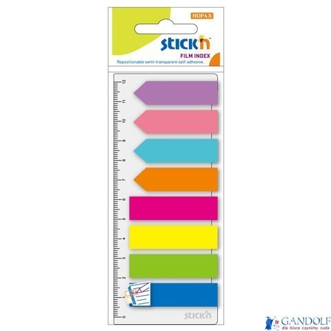 Zakładki indeksujące neon 8x25szt.(Paski+Strzałki) +Linijka STICKN 21346 Zakładki indeksujące neon 8x25szt.(Paski+Strzałki) +Linijka STICKN 21346