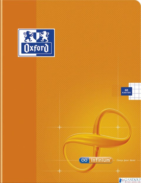 Zeszyt A5 60k, kratka z marginesem, OXFORD, INFINIUM 400026700