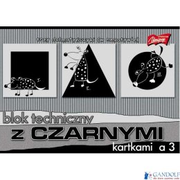 Blok tech czarny kar. A3 10kartek 180gr/m2 UNIPAP