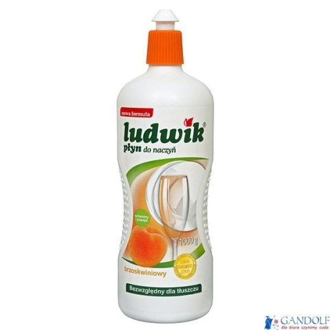 LUDWIK Płyn do mycia naczyń 900g brzoskwiniowy z lanoliną 28256 LUDWIK Płyn do mycia naczyń 900g brzoskwiniowy z lanoliną 28256