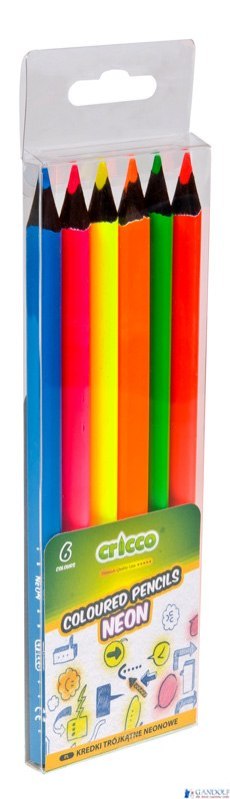 Kredki trójkątne 6-kolorowe neonowe euti BLACK WOOD JUMBO CR330W6 AX Kredki trójkątne 6-kolorowe neonowe euti BLACK WOOD JUMBO CR330W6 AX
