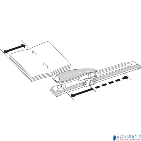 Zszywacz długoramienny LEITZ 5560 czarny 40 kartek 24/6 55600095