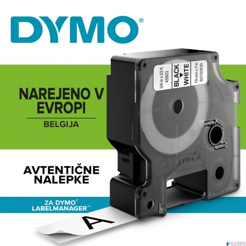 Taśma DYMO D1 - 19 mm x 7 m, czarny / biały S0720830 do drukarek etykiet Taśma DYMO D1 - 19 mm x 7 m, czarny / biały S0720830 do drukarek etykiet