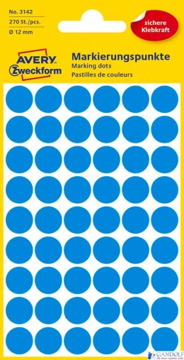 Kółka do zaznaczania niebieskie 3142 Q12 5 ark. Avery Zweckform