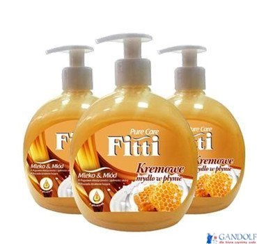 Mydło w płynie z dozownikiem FITTI 500 ml mleko z miodem *93152 Mydło w płynie z dozownikiem FITTI 500 ml mleko z miodem *93152
