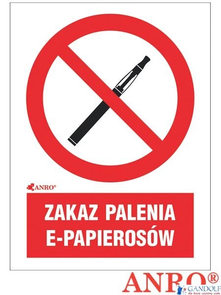 Naklejka ZAKAZ PALENIA E-PAPIEROSÓW 150X200 ZZ-12P6 Naklejka ZAKAZ PALENIA E-PAPIEROSÓW 150X200 ZZ-12P6
