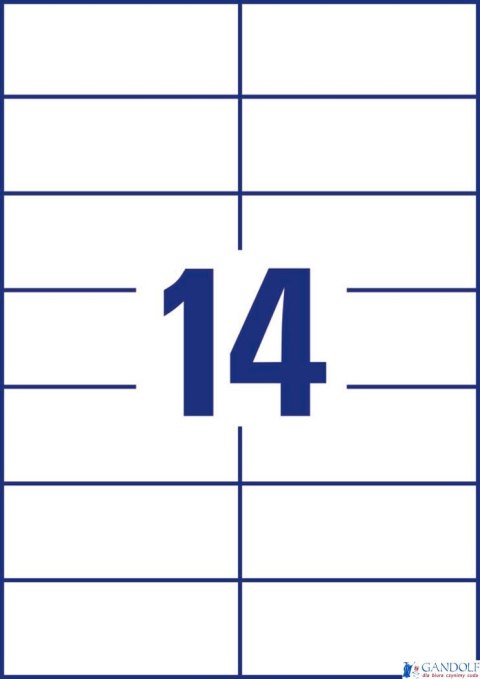 Trwałe etykiety uniwersalne 3653 105x42,3 100ark Avery Zweckform