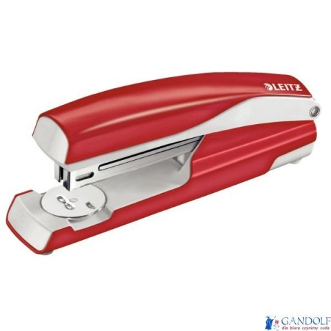 Zszywacz duży, metalowy Leitz, czerwony, 10 lat gwarancji, 40 kartek 55040025