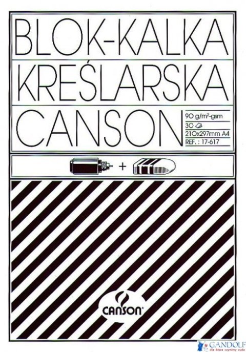 Kalka kreślarska A4 90/95g blok 30ark 17617 CANSON 200005322 Kalka kreślarska A4 90/95g blok 30ark 17617 CANSON 200005322