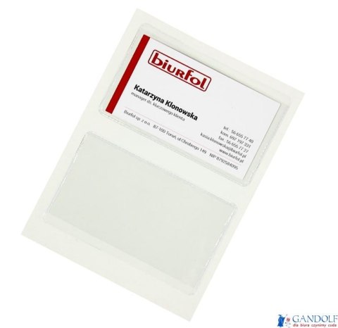 Kieszeń samoprzylepna na wizytówki (10) KS-04-01 BIURFOL Kieszeń samoprzylepna na wizytówki (10) KS-04-01 BIURFOL