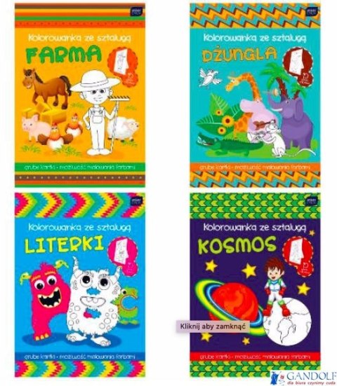 Książeczka A4 ze sztalugą mix 8 wzorów INTERDRUK 5481