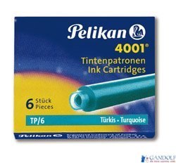 Naboje do piór, krótkie turkusowe 301705 Pelikan