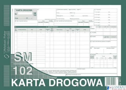 Karta drogowa A4, 80 kartek numerowana offset, 10-801-1N DOTTS