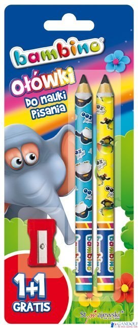 Ołówki do nauki pisania BAMBINO+1 temperówka na.blistrze
