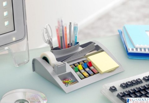 Organizer SCOTCH (C50), srebrny, taśma, zakładki, bloczek GRATIS Organizer SCOTCH (C50), srebrny, taśma, zakładki, bloczek GRATIS