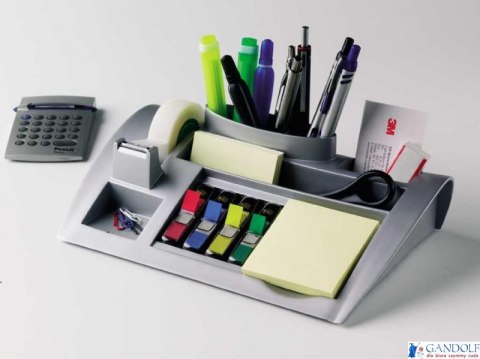 Organizer SCOTCH (C50), srebrny, taśma, zakładki, bloczek GRATIS Organizer SCOTCH (C50), srebrny, taśma, zakładki, bloczek GRATIS