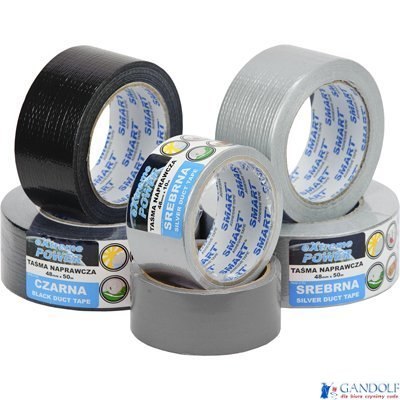 Taśma naprawcza DUCT TAPE 48x50m czarna EXTREME POWER SMART Taśma naprawcza DUCT TAPE 48x50m czarna EXTREME POWER SMART