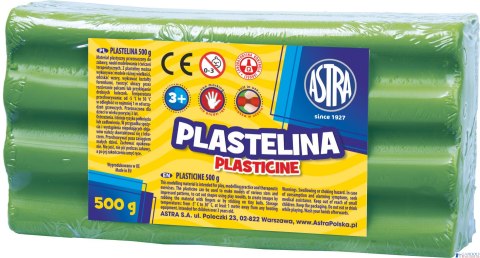 Plastelina Astra 500g zielona jasna, 303117010