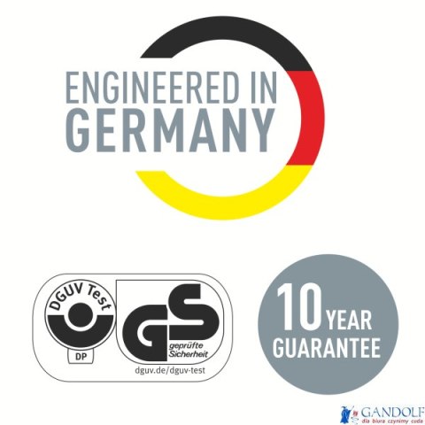 Zszywacz duży, metalowy Leitz, szary, 10 lat gwarancji, 40 kartek 55040085