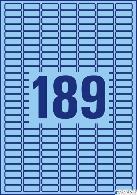 Etykiety usuwalne L6048-20 25,4 x 10 20 ark. niebieskie Avery Zweckform