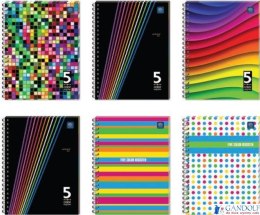 Kołozeszyt A5 100k 70g z perforacją 5 kolorów registrów INTERDRUK