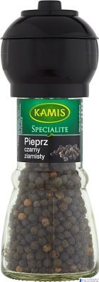 Pieprz czarny ziarnisty KAMIS 42g młynek Pieprz czarny ziarnisty KAMIS 42g młynek