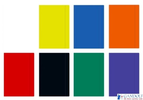 Teczka z gumką A4+ JEDNOKOLOROWA mix ITERDRUK
