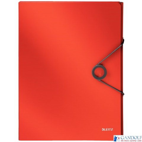 Teczka z gumką PP LEITZ SOLID 30mm jasnoczerwona 45681020