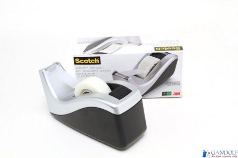 Dyspenser do taśm SCOTCH (C60-ST), czarno-srebrny, taśma GRATIS Dyspenser do taśm SCOTCH (C60-ST), czarno-srebrny, taśma GRATIS