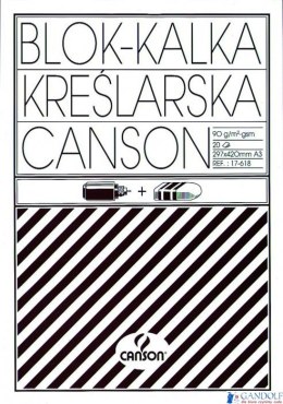 Kalka kreślarska A3 90/95 blok 20ark 17618 CANSON 200005323