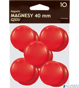 Magnesy 40mm GRAND czerwone (10szt ) 130-1701