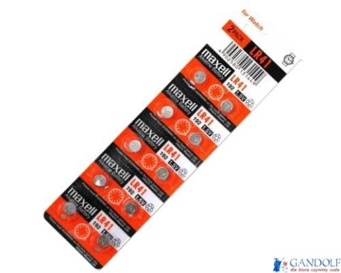 Bateria zegarowa alkaliczna mini (10szt.) G3 / AG3 / L736 / 192 / LR41 Maxell Bateria zegarowa alkaliczna mini (10szt.) G3 / AG3 / L736 / 192 / LR41 Maxell